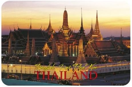 Wat Phra Kaew Magnet, Ancient Art, Elegance, Premium Square Ecomagnet