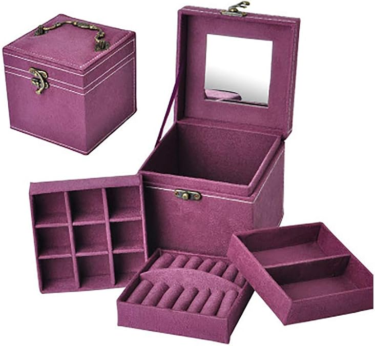 Jewelry Box Lockable Jewellery Box with Mirror