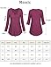 Messic Women's Casual 3/4 Sleeve Shirts Loose Fit V Neck Button Up Tunic Tops (39#Carbon Black, XX-Large)
