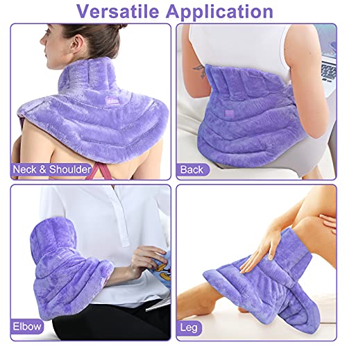 SuzziPad Microwave Heating Pad for Neck and Shoulders, Weighted Neck