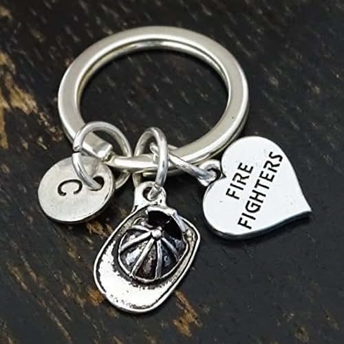 Firefighter Keychain, Firefighter Charm, Firefighter