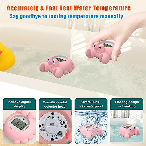 Baby Bath Thermometer with LED Display and Temperature Warning, Digital