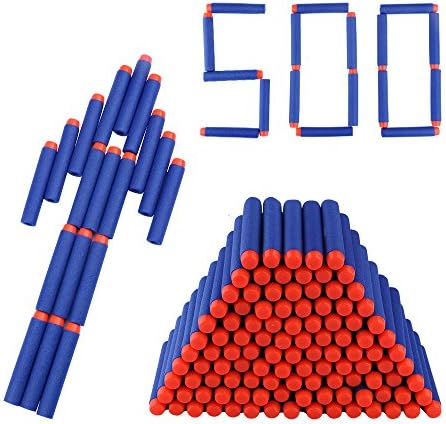 Nerf Compatible Foam Darts, DIWENHOUSE 7.2cm Premium Refill Bullets for Nerf N-strike Elite Series Blasters and Other Kids Toy Gun (500PCS)