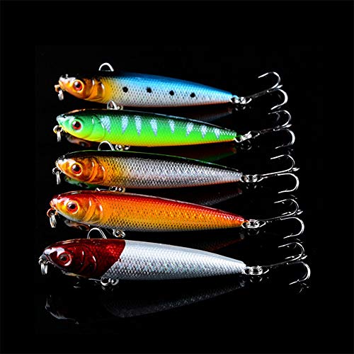 L-MEIQUN, 60pcs Angelköder Set Mixed 10 Modell-Harte Köder Artificial Make-Qualitäts-Bass Crankbait Wobbler Kunststoff… – Bild 6