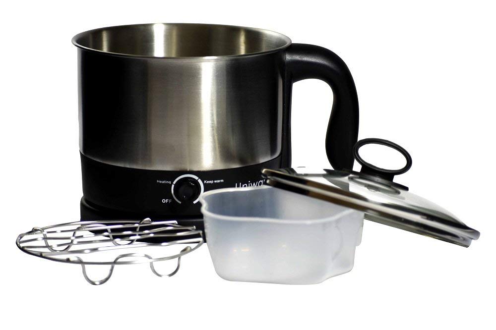 Uniware 70019 1.2 LT S.S304 Electric Cooker W. Rotating Base, 8.7'' x 6