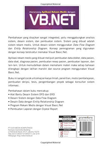 Amazon Com Merancang Aplikasi Rekam Medis Dengan Vb Net Indonesian Edition 9786020275796 Suryantara I Gusti Ngurah Books