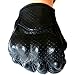 Men’s Summer Motorcycle Gloves Fingerless Leather Motorcycle Cycling Gloves with Knuckle Armored(G11-Black,L)
