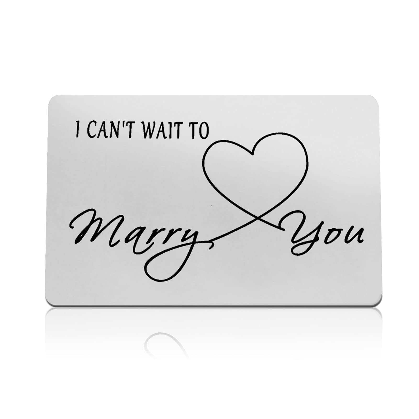 Bride to Groom Gift Wedding Day Card I Can't Wait to Marry You Metal Wallet Card Gift Groom Gift from Bride Engagement Wedding Day Gift for Groom Husband Gift from Wife Love Note Gift for Him Fiancé