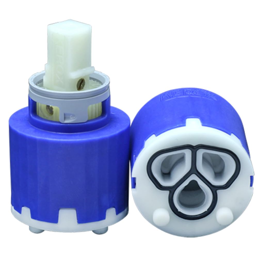 Schläfer 480050 | Ceramic Replacement Cartridge for Single Lever Mixer 35 mm, Water Saving Tap Cartridge, Low with 2 feet, Progressive Opening with Hot Water Block.