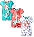 Disney Baby Girls' Ariel The Little Mermaid 3 Pack Rompers