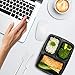 Meal Prep Containers 3 Compartment (15 Pack,32 Ounce)
