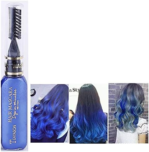 clifcragrocL Hair Dye,DIY Disposable Party Hair Color Pen Temporary Non-toxic Dye Cream Beauty Tool Navy Blue