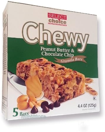 Chewy Peanut Butter & Chocolate Chips Granola Bars Oat Honey Peanut Coconut 4.4oz &...