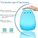 EMDMAK Baby Night Light USB Rechargeable Silicone Night Lamp with 7-Color Mood Light, Sensitive Tap Control for Baby Kids Adults (Kitty C)