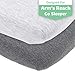 Cradle Sheets Fitted 18 x 36 – Compatible with Arms Reach Co Sleeper Clear Vue, Cambria, Mini Ezee Bassinets – Fits Without Bunching Mattress – Snuggly Soft Jersey Cotton – Heather Grey – 2 Pack