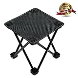 Garne T Mini Portable Folding Stool,Slacker Chair Outdoor Folding Chair for Camping,Fishing,Travel,Hiking,Garden,Beach, Quickly-Fold Chair Oxford Cloth with Carry Bag