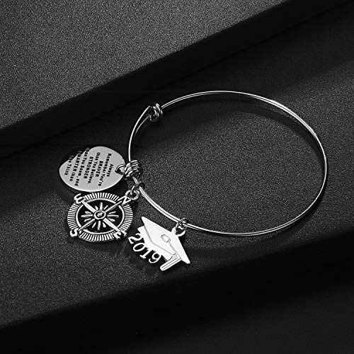 Udobuy Graduation Gift Jewelry Stainless Steel You are Braver Than You Believe Bangle Inspirational Bracelet Inspirational Gift for Girl,Women. - Thumbnail 2