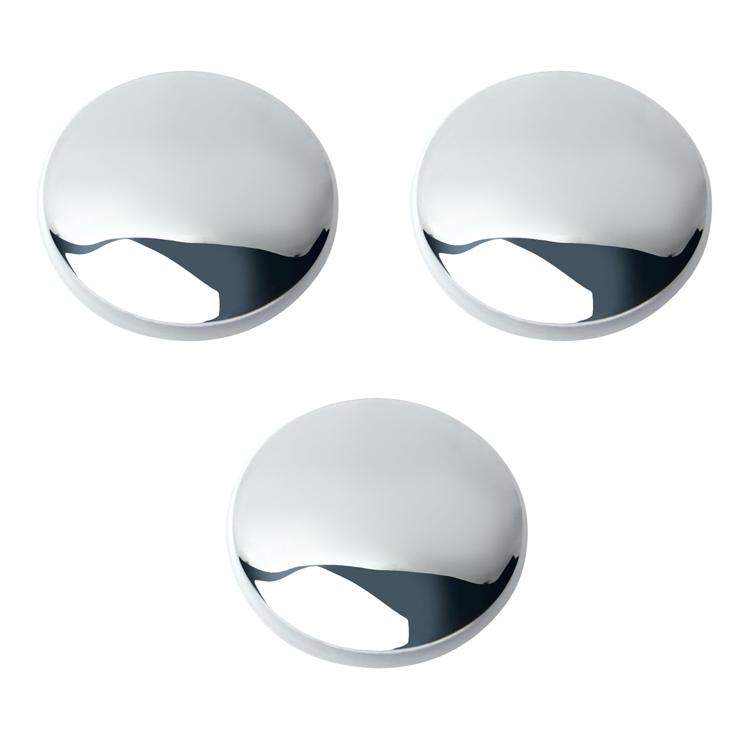 Yinpecly Metal Basin Sink Drain Stopper, 3pcs Zinc Alloy with Rubber, 1.37 inch Diameter, Silver