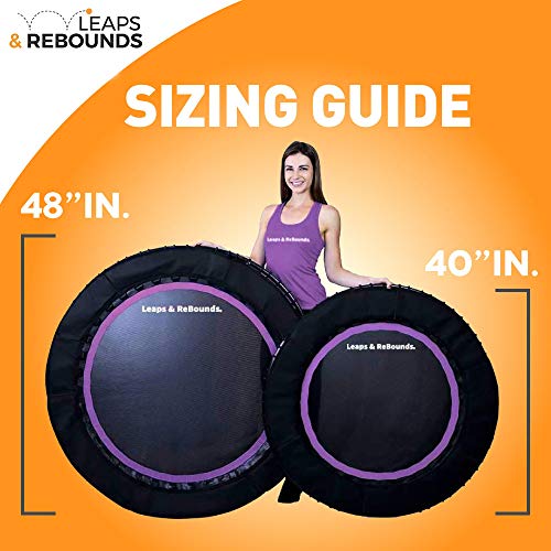 Leaps & ReBounds: Rebounder - Fitness Trampoline - Full-Size Protective Mat - Minimal Joint Impact - High-Calorie Burn - Improve Cardio, Balance, and Physical Strength