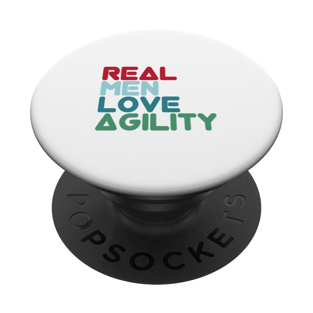 Dog sport dog handler design Real Men Love Agility PopSockets Swappable PopGrip
