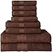 Utopia Towels Towel Set - 2 Bath Towels, 2 Hand Towels, and 4 Washcloths, Brown - 700 GSM Ring Spun Cotton Highly Absorbent Towels for Bathroom, Shower Towels (8 Pieces)