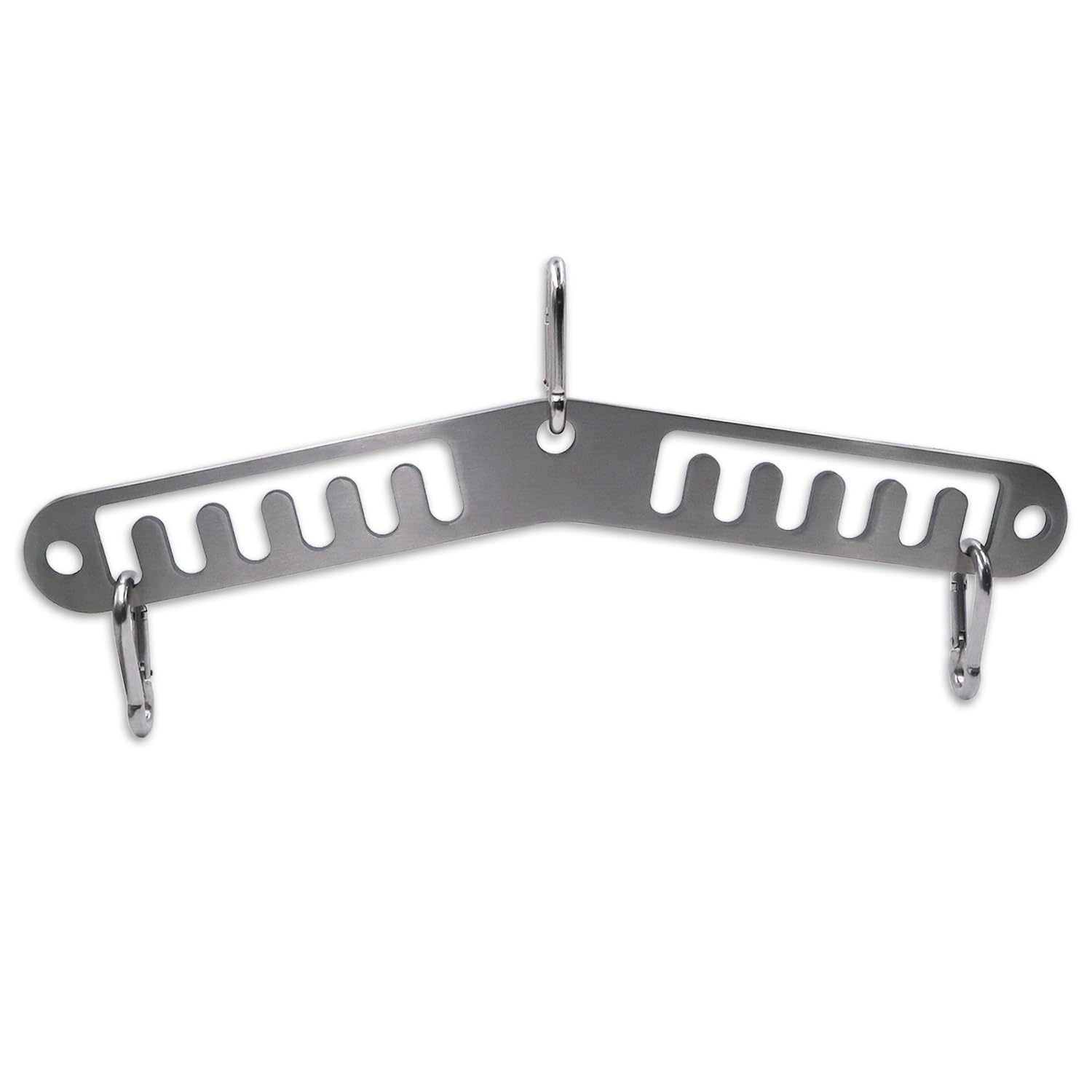 Photo 1 of J Bryant Double to Single Adaptor Plate LAT T Bar Row Pull Up Down Accessories Stainless Steel Cable Machine Attachments Workout Weight Spreader Bar Pulley System