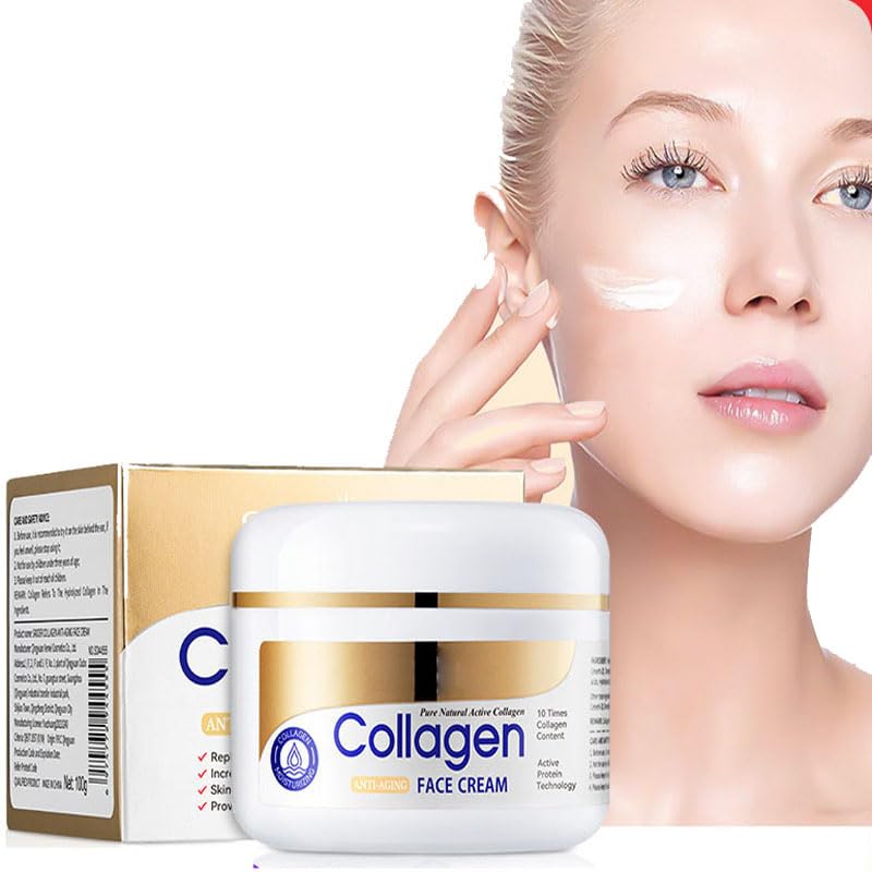 ZQUKAMZ Collagen Anti-Wrinkle Night Cream for Face with Collagen and Sea Minerals-Anti Aging, Nourishing and Moisturizer Face Cream Day Care Cream 100g