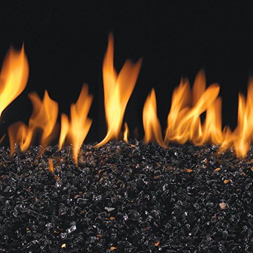 Peterson Real Fyre 16-Inch Black Fire Glass Set with Vented Propane G45 Burner - Manual Safety Pilot