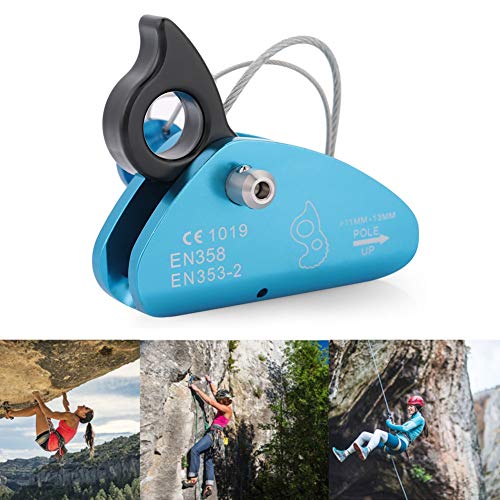 MAGT Climbing Descender Self-Braking Safety Climbing Carabiner,Ascender Descender Climbing Fits 11mm-13mm Rope for Rocking Climbing Tree Arborist Mountaineering Caving