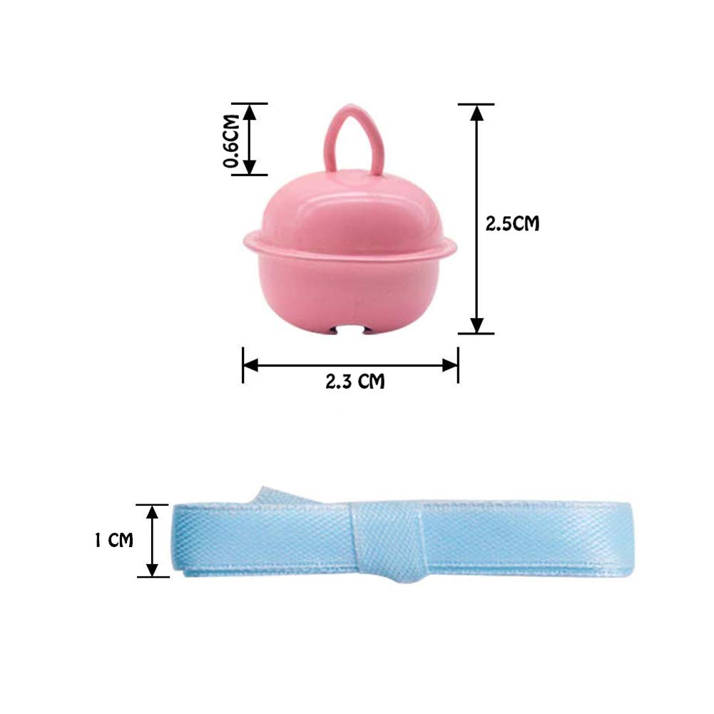 Koogel Kleine Glöckchen zum Basteln, 50 Stück Bunte Metallglöckchen Schellen Basteln Anänger Jingle Bells für Schmuckherstellung Weihnachten Dekoration DIY