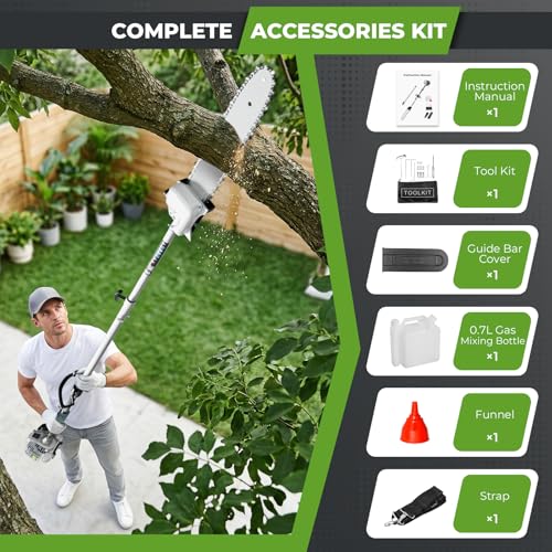 36CC Gas Powered Pole Saw 2 Stroke Powerful Gas Pole Saw with photo 11