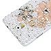 Note 3 Case,Galaxy Note 3 Case - Mavis's Diary 3D Handmade Bling Crystal Champagne String Flowers Gloden Shiny Diamond Pearls White Hard PC Case Cover for Samsung Galaxy Note 3 N9000 N9005 N9006