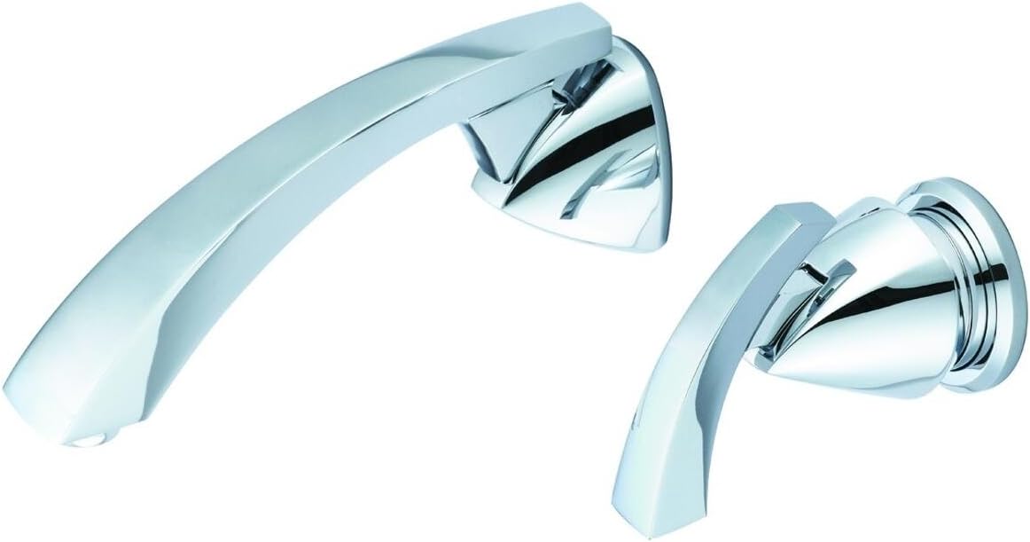 Pioneer Faucets Caesar Collection 127410-H71-SS Single Handle Lavatory Wallmount Vessel Filler, PVD Stainless Steel