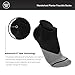 Wanderlust Plantar Fasciitis Compression Socks – Cushion Running Socks for Medical, Travel, Athletic and Sports – Black-Gray 1 Pair