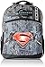 Warner Brothers Boys' Batman Vs. Superman Logo Backpack, Grey/Black