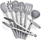 8 Silicone Stainless Steel Nonstick Kitchen Utensil Set Silicone Stainless Steel Cooking Utensils Set Non-Scratch Cooking Spatulas Kitchen Tool Set And Gadgets