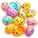 Kicko Printed Pastel Plastic Surprise Eggs - 3 Inches Assorted Colorful Eggs with Pattern - 1 Dozen - Party Bag Stuffer, Rewards - Cool and Fun Reusable Eggs