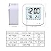 COBOOT Digital Alarm Clock Rechargeable, Samshow Small Desk Clock with Temperature, Humidity, Week 12/24h Display, Snooze, Travel Clocks for Teens, Kids (White)