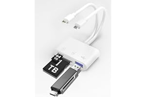 LAOZINIU Trail Camera Viewer for iPhone, SD Card Reader for Trail Game Camera, USB-C/Type C Memory Card Reader with USB Camera Adapter Plug and Play Trail Game Camera