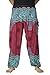 Harem Pants Unisex Geometric Mandala Harem Pants for Men & Women in Red,One Size
