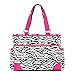 SoHo Pink Zebra Diaper Bag Tote Purse 6Pc Set