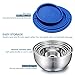 5 Piece Stainless Steel Mixing Bowls Set With Lids, Non-Slip Silicone Bottom, Stackable For Minimal Storage by Gabbay- 1,2,2.5,3.5,4.5 Qt.