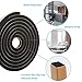 Window Foam Seal Tape 1/2Inch Wide X 1/2Inch Thick, High Density Self Adhesive Weather Stripping Insulation Door Foam Tape,10 Feet Long