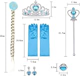URAQT Princess Dress with Crown Wand Gloves Tiara Wig for Girls 130 view 2