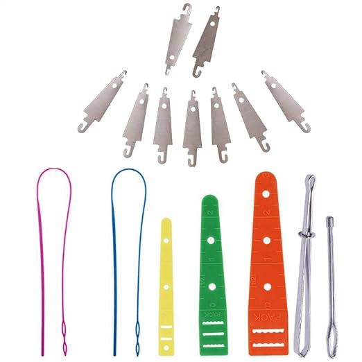boxoon 17PCS Drawstring Threader Tool Set DIY Assorted Stainless Steel