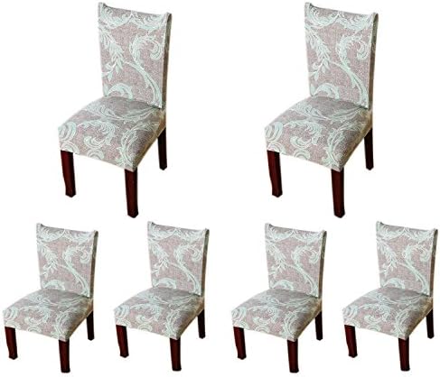 Jiuhong Stretch Removable Washable Short Dining Chair Protector Cover Slipcover (6, Style 32)