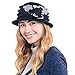 Women’s French Beret - 100% Wool Cloche Hat - Beret Beanie for Winter C020 (Black)