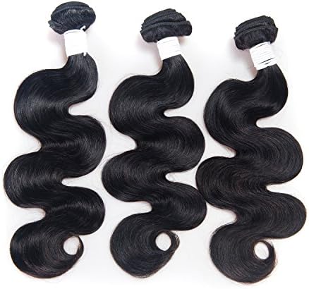 DFX Hair 3A 10"~30" Brazilian Virgin Hair Body Wave, Human Hair Weaves Bundles Wefts Extensions 3 Bundles (18 18 18)