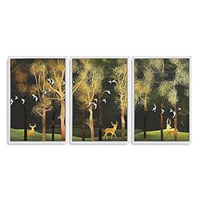 signwin 3 Piece Framed Canvas Wall Art Abstract...