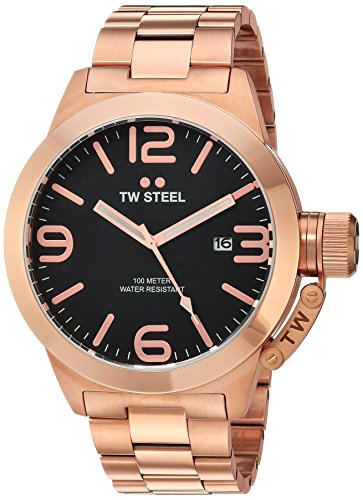 TW Steel Men's Quartz Stainless Steel Casual Watch, Color:Rose Gold-Toned (Model: CB172)